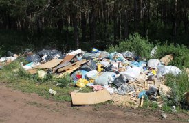 На повороте с трассы «Тула-Новомосковск» устранили несанкционированную свалку