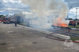 В депо Московского вокзала сгорела цистерна