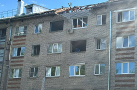 Еще один БПЛА рухнул во дворе дома на улице Металлургов в Туле