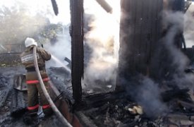 В Тульской области сгорели бани