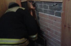 Ночью в Тульской области сгорела баня