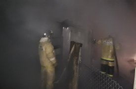 Утром в Тульской области сгорела хозяйственная постройка