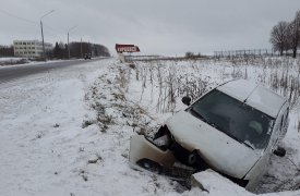 Водитель, вылетевшей в кювет иномарки в Киреевском районе, был пьян