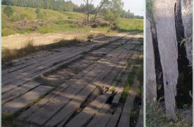 Две деревни в Одоевском районе практически отрезаны от мира из-за разрушенных мостов