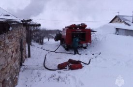 В Куркинском районе Тульской области горел частный дом