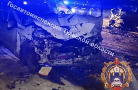 Две LADA Granta попали в жуткое ДТП в Щекинском районе Тульской области