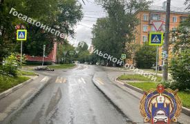 Молодой мотоциклист без прав перевернулся на улице Оружейной в Туле