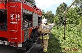 На пожаре в Киреевском районе пострадал человек