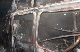 В Донском загорелся грузовой автомобиль «Форд-Транзит»