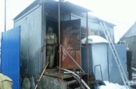 В Туле на ул. Скуратовской сгорел вагончик